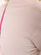 Джемпер у рубчик прямий з коміром-стійкою рожевий | 6713229 | фото 5