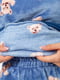 Пижама плюшевая на резинке синяя с принтом | 6713268 | фото 7