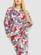 Пижама плюшевая на резинке серая с принтом | 6713269 | фото 2