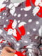 Пижама плюшевая на резинке серая с принтом | 6713269 | фото 5