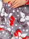 Пижама плюшевая на резинке серая с принтом | 6713269 | фото 6