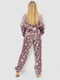 Пижама плюшевая на резинке серая с принтом | 6713270 | фото 4