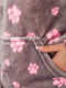 Пижама плюшевая на резинке серая с принтом | 6713270 | фото 5
