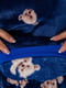 Піжама плюшева на резинці синя з принтом | 6713271 | фото 7