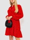Коротка сукня вільного крою червона в горошок | 6713273 | фото 3