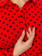 Коротка сукня вільного крою червона в горошок | 6713273 | фото 5