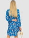 Коротка сукня вільного крою синя в принт | 6713283 | фото 4