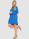 Коротка сукня вільного крою синя в горошок | 6713284 | фото 2