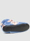 Тапочки-сапожки плюшевые голубые с принтом | 6713337 | фото 4