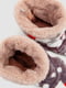 Тапочки-сапожки плюшевые серые с принтом | 6713339 | фото 6