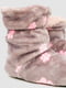 Тапочки-сапожки плюшевые серые с принтом | 6713340 | фото 5