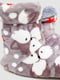 Тапочки-сапожки плюшевые серые с принтом | 6713341 | фото 5