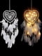 Светильник-ночник креативный ловец снов сердце с перьями для декора | 6015657 | фото 4