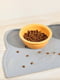 Нековзний силіконовий килимок-підставка під миски для собак та котів з піднятими краями, водонепроникний UrbanPet, сірий | 6713880