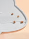 Нековзний силіконовий килимок-підставка під миски для собак та котів з піднятими краями, водонепроникний UrbanPet, сірий | 6713880 | фото 3