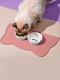 Нековзний силіконовий килимок-підставка під миски для собак і котів з піднятими краями, водонепроникний UrbanPet, теракотовий | 6713881 | фото 2
