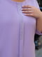 Бузкова сукня А-силуету зі стразами та кишенями | 6714111 | фото 4