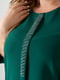 Зелена сукня А-силуету зі стразами та кишенями | 6714112 | фото 4