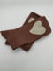 Шкарпетки «Вязане сердце» коричневі | 6714267 | фото 3