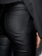 Шкіряні штани кльош чорні | 6721101 | фото 3