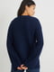 Пуловер вільного крою темно-синій | 6721107 | фото 2