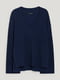 Пуловер вільного крою темно-синій | 6721107 | фото 4