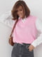 Набір: біла сорочка з рожевим жилетом. | 6721599 | фото 5