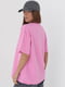 Однотонна рожева футболка в стилі oversize | 6721634 | фото 2
