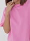 Однотонна рожева футболка в стилі oversize | 6721634 | фото 4