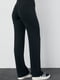 Чорні трикотажні прямі штани зі швами спереду | 6721642 | фото 2