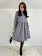 Сіра сукня А-силуету з фігурним вирізом | 6721712 | фото 2