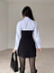 Чорна міні-сукня з імітацією сорочки | 6721714 | фото 3