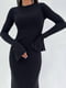 Чорна сукня-футляр з розкльошеним рукавом | 6721721 | фото 2