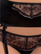 Комплект білизни BRIDA SET OpenBra black L/XL - Passion Exclusive: трусики-танга, пояс, відкритий лі | 6715480 | фото 3