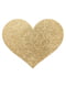 Пестіс - стикини Bijoux Indiscrets - Flash Heart Gold, наклейки на соски | 6716219 | фото 2