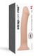 Насадка для страпону Strap-On-Me Dual Density Dildo Flesh XL, діаметр 4,5 см, двошарова, гнучка | 6716238 | фото 4