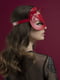 Маска кішечки Feral Feelings - Catwoman Mask, натуральна шкіра, червона | 6716960 | фото 2