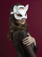Маска кішечки Feral Feelings - Catwoman Mask, натуральна шкіра, біла | 6716961 | фото 2
