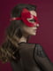 Маска кішечки Feral Feelings - Kitten Mask, натуральна шкіра, червона | 6716963 | фото 3