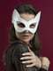 Маска кішечки Feral Feelings - Kitten Mask, натуральна шкіра, біла | 6716964