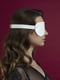 Маска на очі Feral Feelings - Blindfold Mask, натуральна шкіра, біла | 6716967 | фото 3