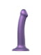 Насадка для страпону Strap-On-Me Mono Density Dildo Violet M, діам. 3,3 см, одношаровий силікон, гну | 6717096