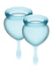 Набір менструальних чаш Satisfyer Feel Good (light blue), 15мл і 20мл, мішечок для зберігання | 6717110