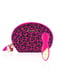 Мінівібромасажер Rianne S: Lovely Leopard Pink, 10 режимів роботи, косметичка-чохол, мед.силікон | 6717366