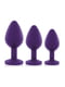 Набір силіконових анальних пробок із кристалом Rianne S: Booty Plug Set Purple, діаметр 2,7см, 3,5см | 6717381 | фото 4