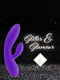 Гнучкий вібратор кролик з двома моторами FeelzToys Lea Rabbit Vibrator Medium Purple | 6717679 | фото 3