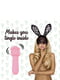Мінівібратор FeelzToys Mister Bunny Pink з двома насадками | 6717685 | фото 3