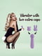 Мінівібратор FeelzToys Magic Bunny Purple з двома насадками | 6717687 | фото 2