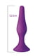 Анальна пробка з присоскою MAI Attraction Toys №34 Purple, довжина 12,5см, діаметр 3,2 см | 6718116 | фото 2