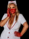 Еротичний костюм медсестри «Старанна Луїза» XL, халатик, шапочка, рукавички, маска | 6718224 | фото 2
